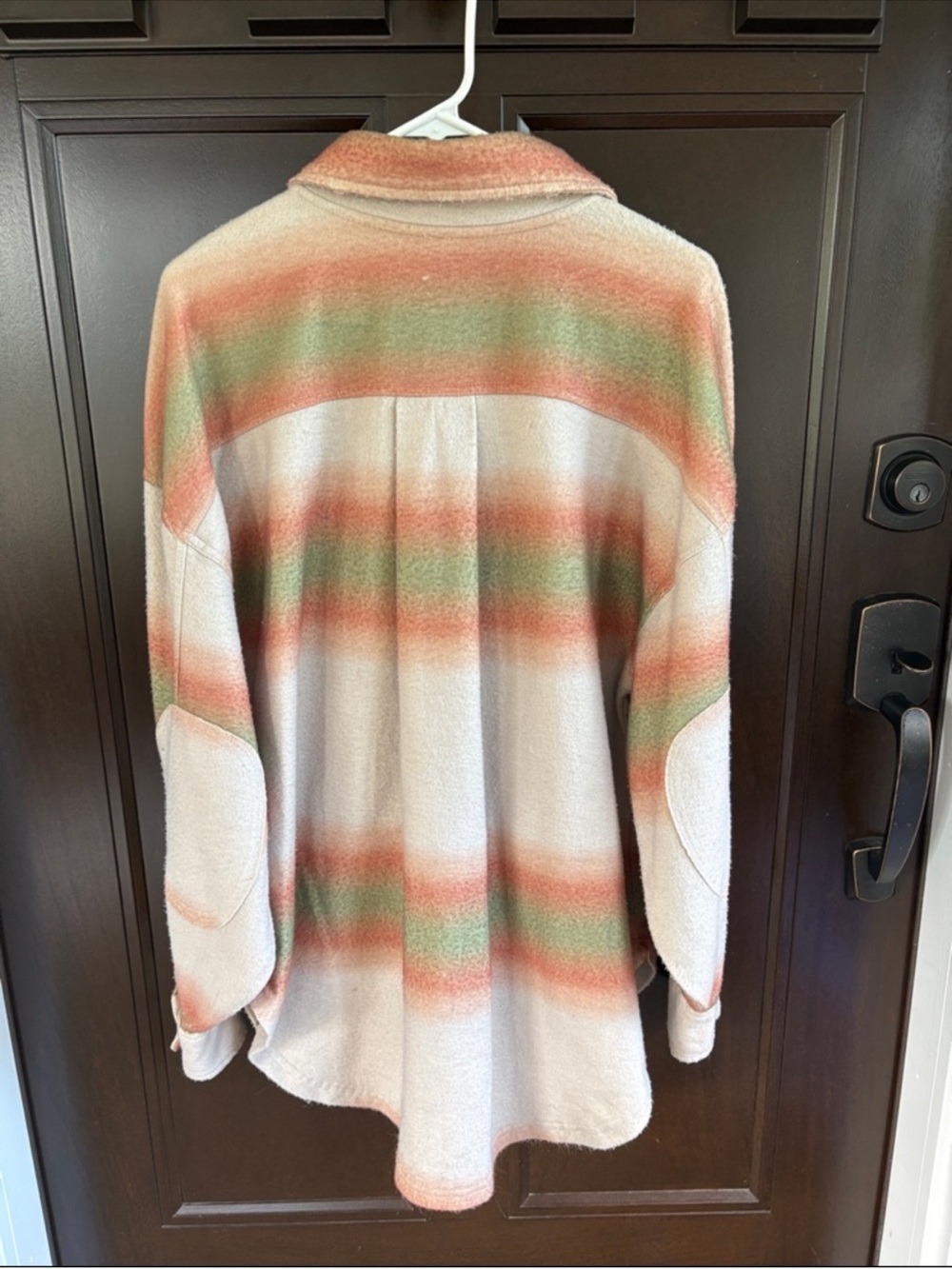 NWT Free People Ruby Striped Button Front Shacket Size Medium Retail $178.00 - Picture 10 of 11